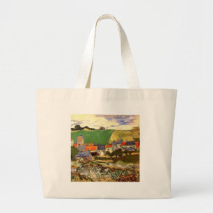 Bolsa Tote Grande Vista de Auvers por Van Gogh