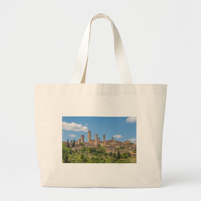 Bolsa Tote Grande Vista panorâmica de San Gimignano Toscana Itália (Frente)