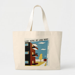 Bolsa Tote Grande Viva aqui no baixo aluguel