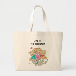 Bolsa Tote Grande "Viva o momento"