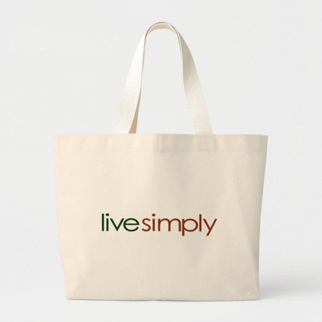 Bolsa Tote Grande Viva simplesmente (Frente)