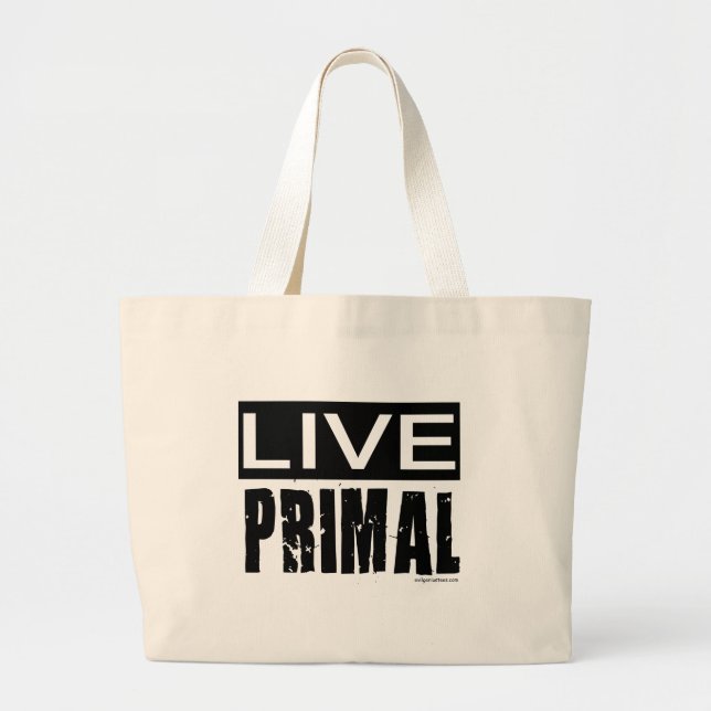 Bolsa Tote Grande vive a dieta primordial/paleo (Frente)