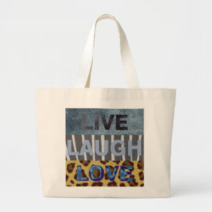 Bolsa Tote Grande Vive o amor do riso