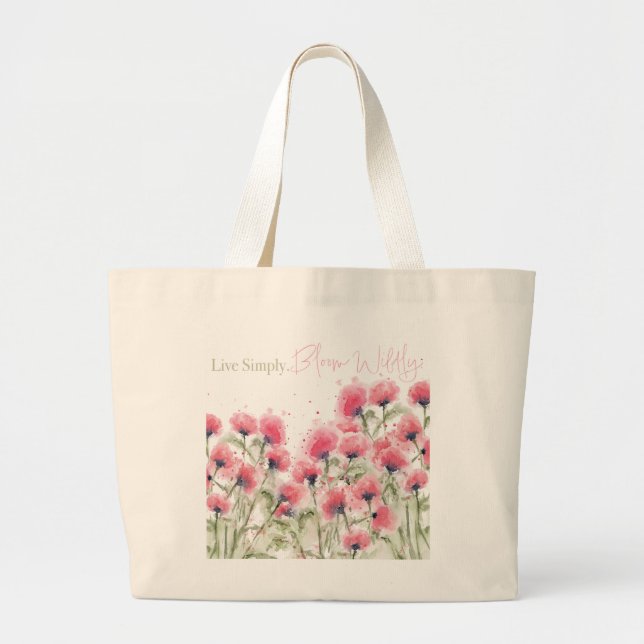Bolsa Tote Grande Viver Simplesmente. Bloom Wilely (Frente)