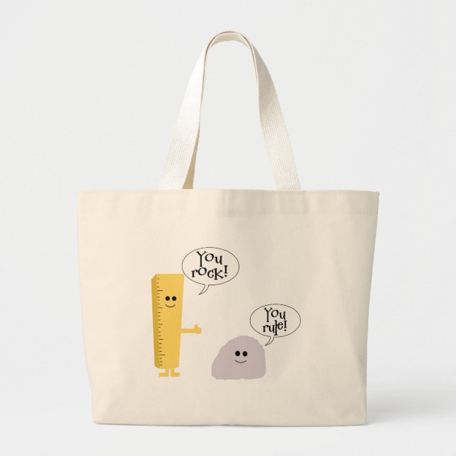 Bolsa Tote Grande Você balança-o regra (Frente)