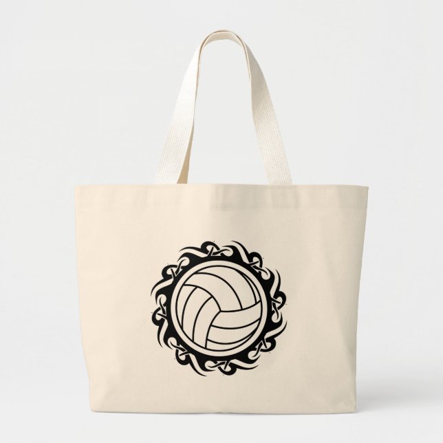 Bolsa Tote Grande voleibol tribal (Frente)