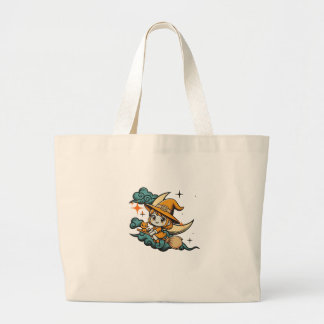 Bolsa Tote Grande Voo Noturno da Bruxa & Gato