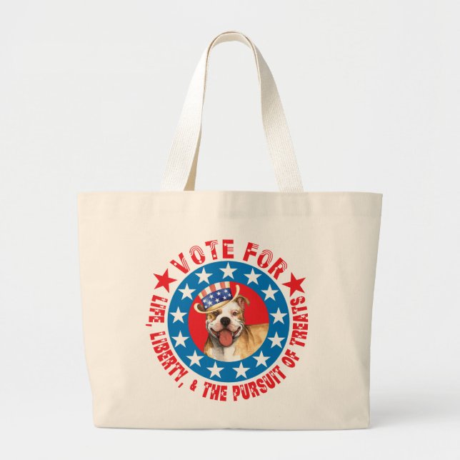 Bolsa Tote Grande Votação para Pit Bull (Frente)