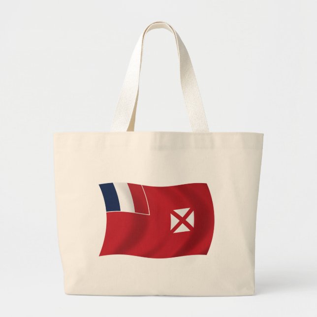 Bolsa Tote Grande Wallis E Futuna Flag Tote Bag (Frente)