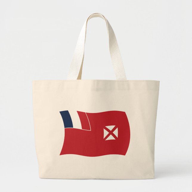 Bolsa Tote Grande Wallis E Futuna Flag Tote Bag (Frente)