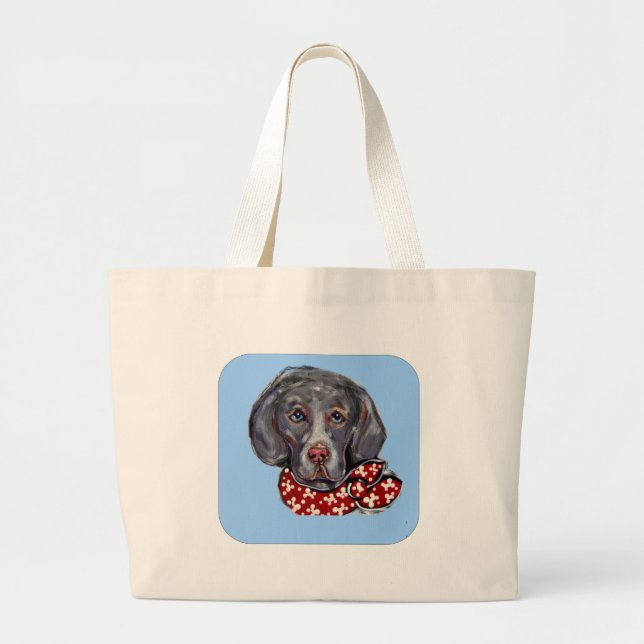 Bolsa Tote Grande Weimaraner (Frente)