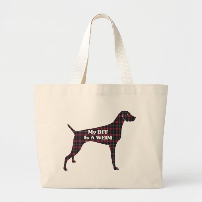 Bolsa Tote Grande Weimaraner BFF (Frente)