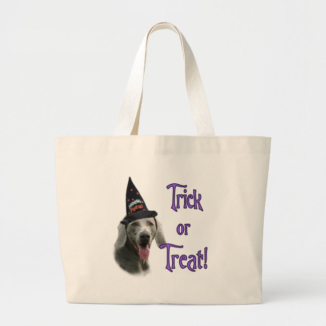 Bolsa Tote Grande Weimaraner Trick (Frente)