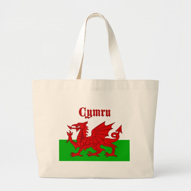 Bolsa Tote Grande Welsh Flag Cymru (Frente)