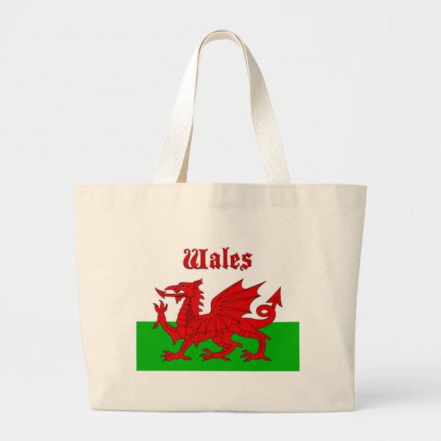 Bolsa Tote Grande Welsh Flag Wales (Frente)