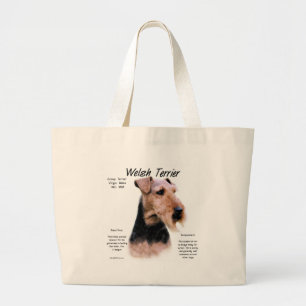 Bolsa Tote Grande Welsh Terrier History; Sobre Welsh Terriers