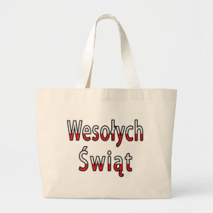 Bolsa Tote Grande Wesolych Swiat Flag