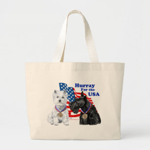 Bolsa Tote Grande Westie e Scottie Uhu para os EUA
