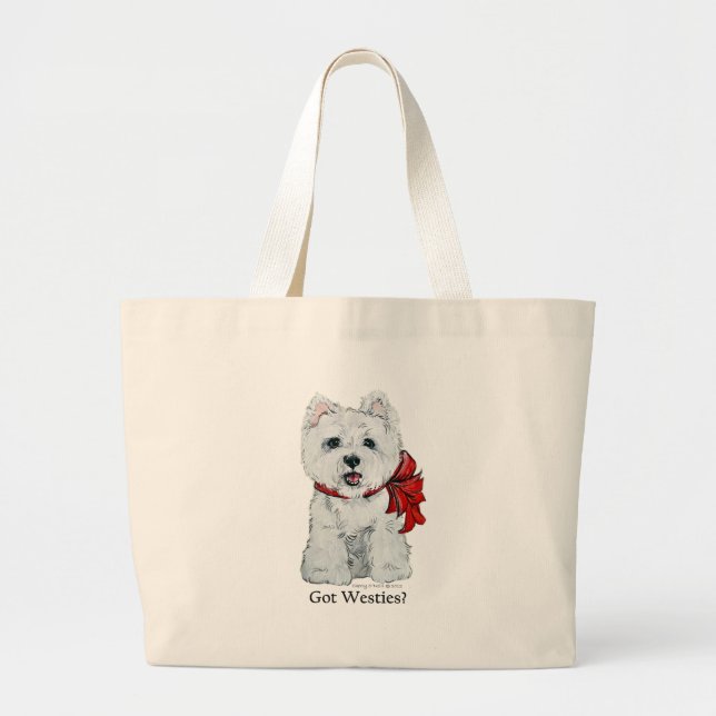 Bolsa Tote Grande Westies obtido? (Frente)