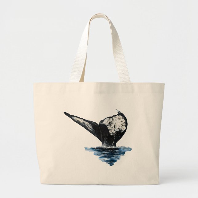 Bolsa Tote Grande Whale Tail (Frente)