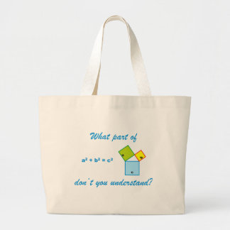 Bolsa Tote Grande What part of Pythagoras don't you understand?