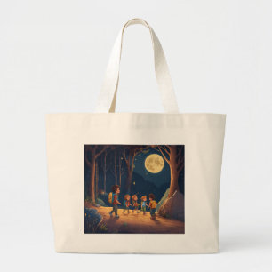 Bolsa Tote Grande Whimsic Nighttime Adventure Design