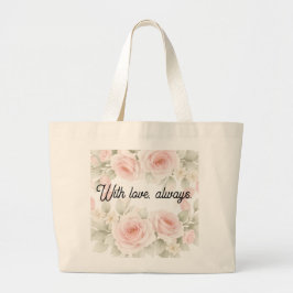 Bolsa Tote Grande Whispered Petals Elegant Simple Wedding Keepsake 