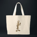 Bolsa Tote Grande Wile E. Coyote Em Sentido<br><div class="desc">Wile E. Coyote Caracter Art</div>