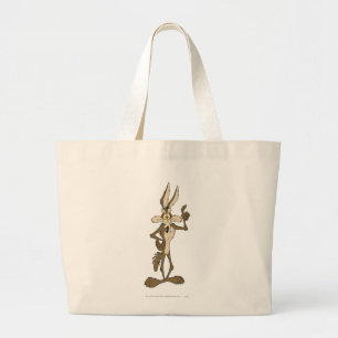 Bolsa Tote Grande Wile E. Coyote Em Sentido