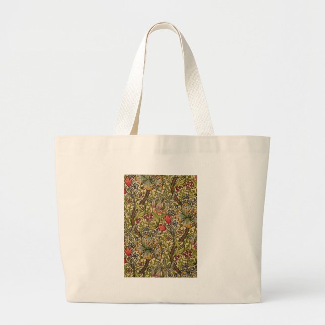Bolsa Tote Grande William Morris Ouro Lily Antique (Frente)