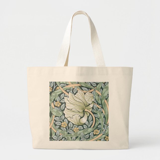 Bolsa Tote Grande William Morris Pimpernel Floral Wallpaper (Frente)