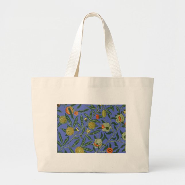 Bolsa Tote Grande William Morris Pomegranate Wallpaper (Frente)