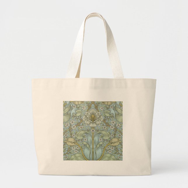 Bolsa Tote Grande William Morris Primavera Thicket Classic Pattern (Frente)