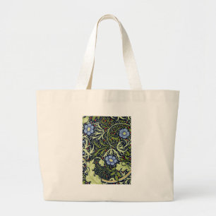 Bolsa Tote Grande William Morris Seaweed Flor Antiquado
