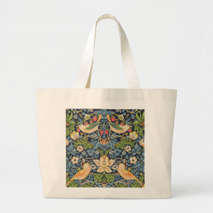 Bolsa Tote Grande William Morris Strawberry Thief Padrão Floral