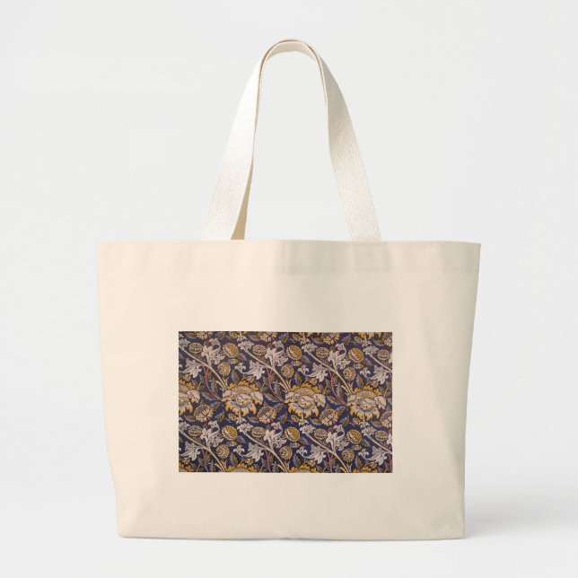 Bolsa Tote Grande William Morris Wey Floral Wallpaper (Frente)
