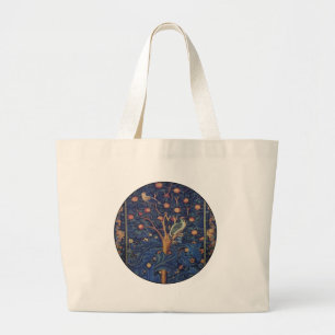 Bolsa Tote Grande William Morris Woodpecker Tapeçaria Artes e Artesa