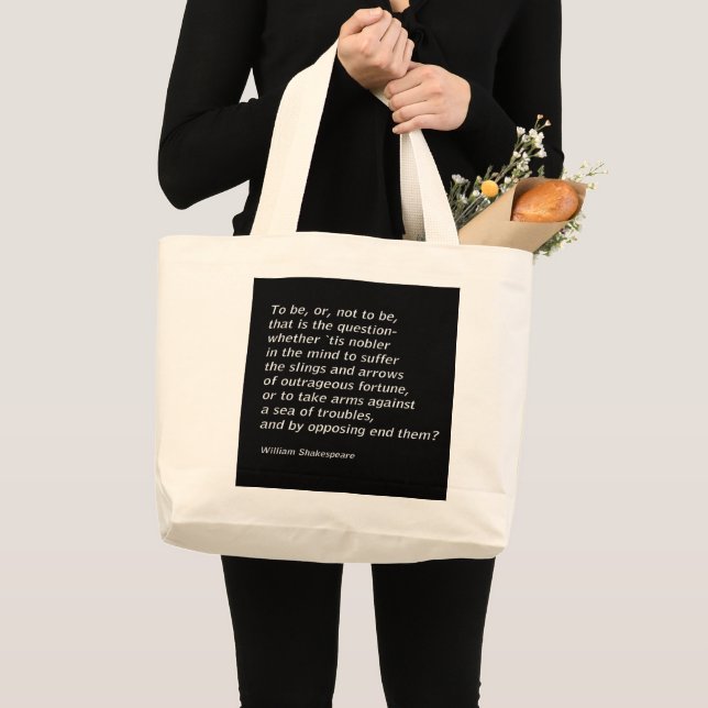 Bolsa Tote Grande William Shakespeare, "Hamlet" Grande Tote Bag (Frente (produto))