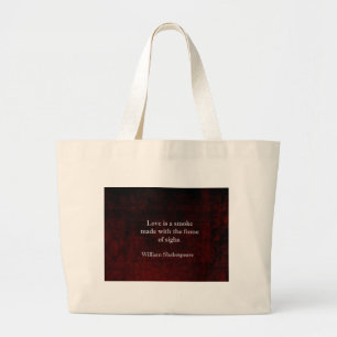 Bolsa Tote Grande William Shakespeare Romeo e Juliet LOVE Citação