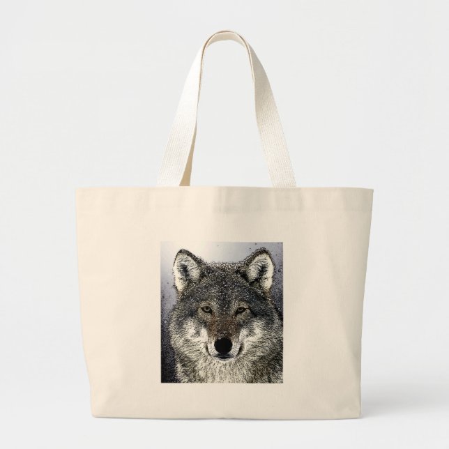 Bolsa Tote Grande Wolf Eyes (Frente)
