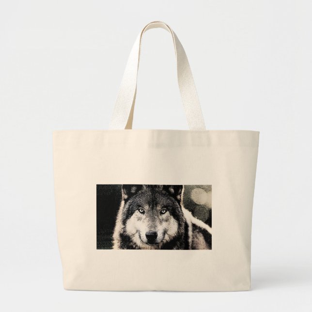 Bolsa Tote Grande Wolf Eyes (Frente)
