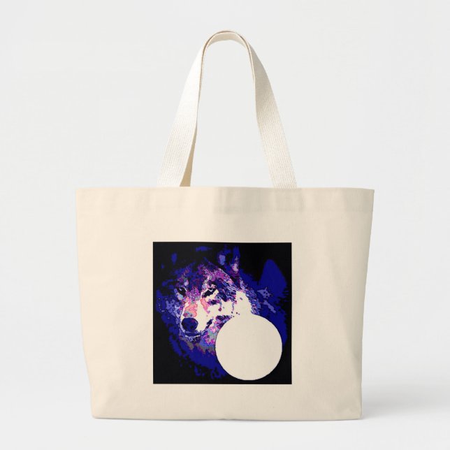 Bolsa Tote Grande Wolf & Moon (Frente)