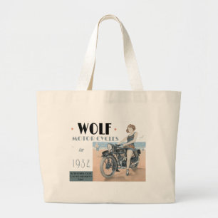 Bolsa Tote Grande Wolf Motocicletas Grande Tote Bag