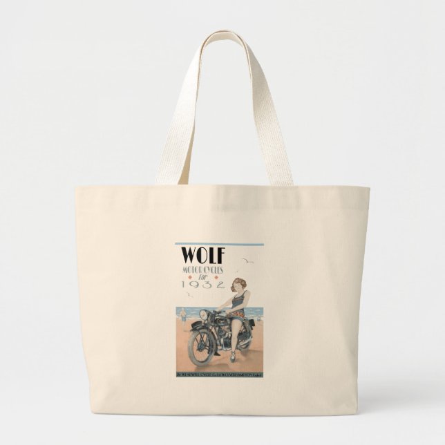Bolsa Tote Grande Wolf Motorcicletas (Frente)