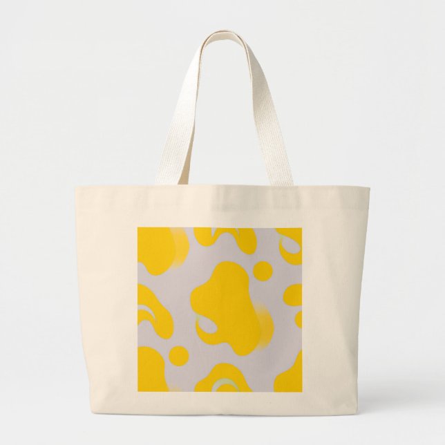 Bolsa Tote Grande Yellow Organic Abstract  (Frente)