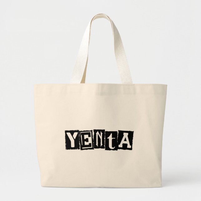 Bolsa Tote Grande Yenta Yiddish Humor (Frente)