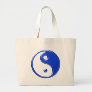 Bolsa Tote Grande Yin azul Yang