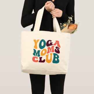 Bolsa Tote Grande Yoga Mães Club Souvenir Retro Style Groovy