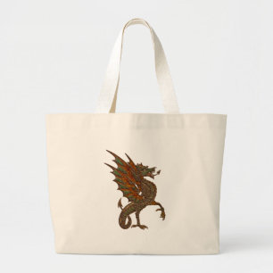 Bolsa Tote Grande Yold Medieval Dragon Design