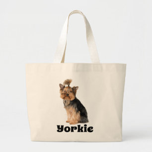 Bolsa Tote Grande Yorkshire Terrier Gift Puppy Dog Cute Yorkie